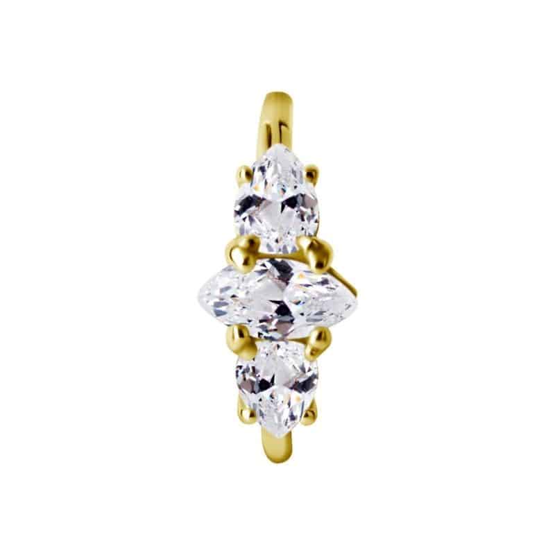 HINGED CONCH RING SET W. CUBIC ZIRCONIA – Bild 9