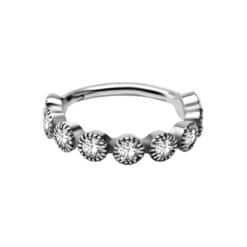 HINGED CONCH RING SET W. PREMIUM ZIRCONIA