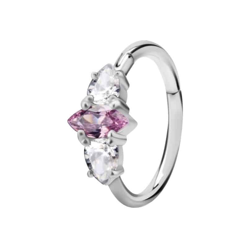 HINGED CONCH RING SET W. CUBIC ZIRCONIA – Bild 8
