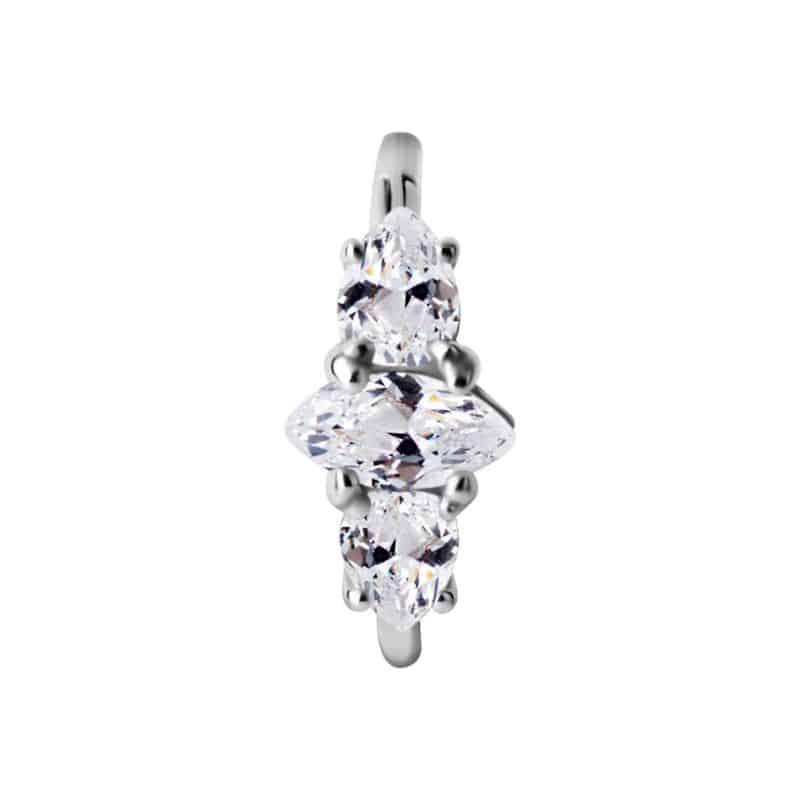 HINGED CONCH RING SET W. CUBIC ZIRCONIA – Bild 6