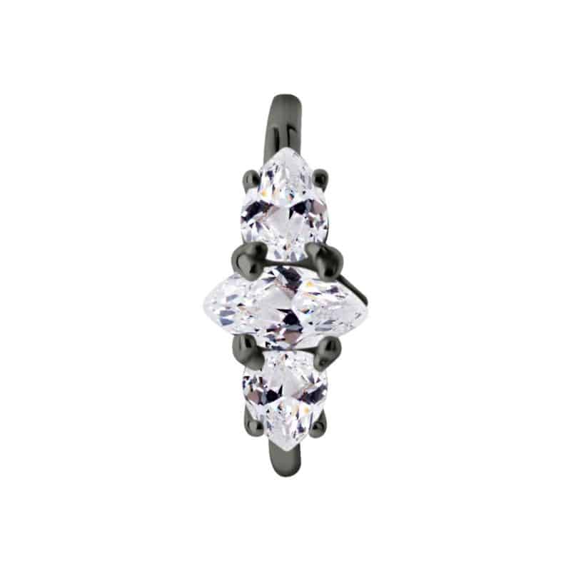 HINGED CONCH RING SET W. CUBIC ZIRCONIA – Bild 4