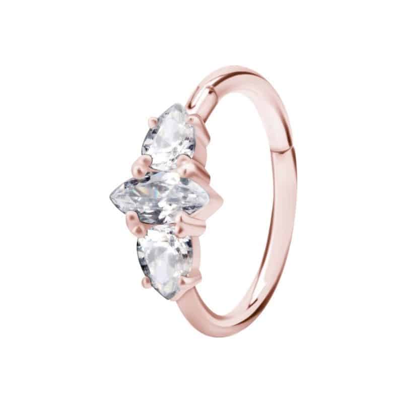 HINGED CONCH RING SET W. CUBIC ZIRCONIA – Bild 3