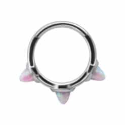 HINGED RING - LAB CREATED OPAL SPIKES
