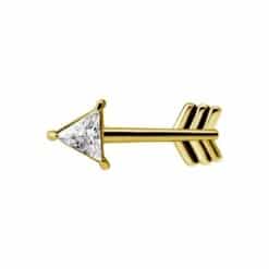 INTERNAL MICRO ATTACHMENT ARROW SET WITH TRIANGLE CUBIC ZIRCONIA