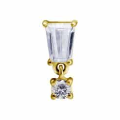 INTERNAL MICRO ATTACHMENT SET WITH TAPER BAQUETTE CUBIC ZIRCONIA