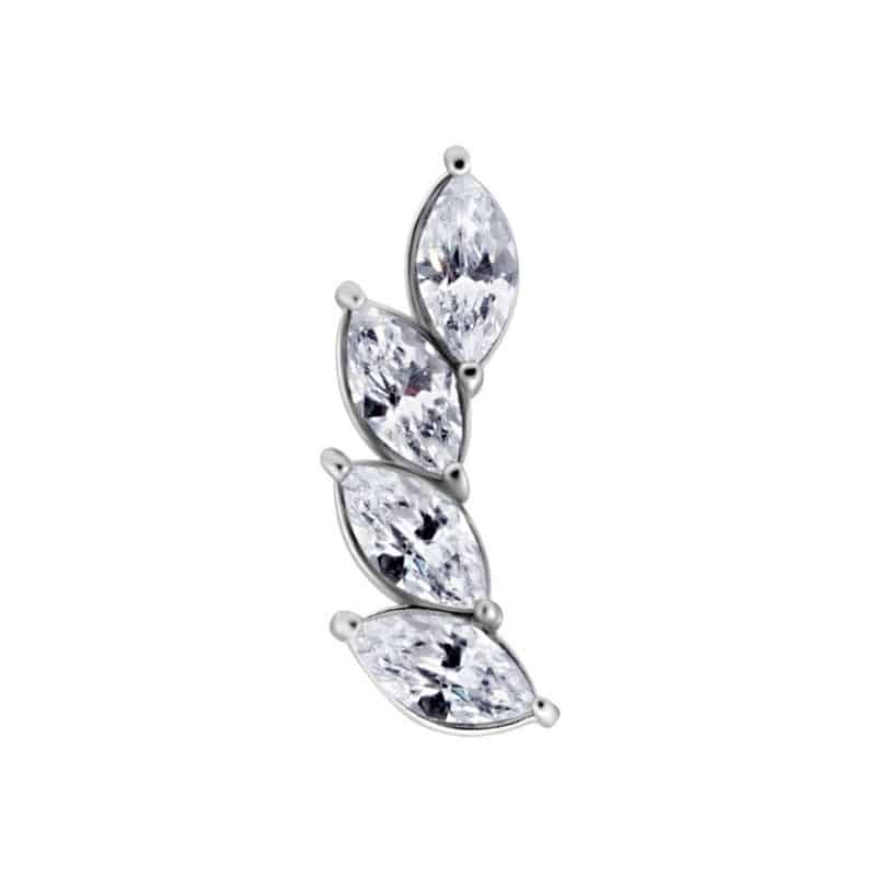 INTERNAL MICRO ATTACHMENT SET WITH MAQUISE CUBIC ZIRCONIA