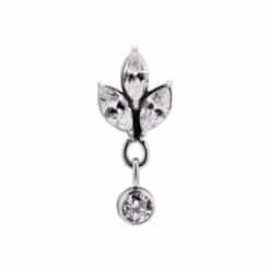 INTERNAL MICRO ATTACHMENT SET WITH MARQUISE CUBIC ZIRCONIA