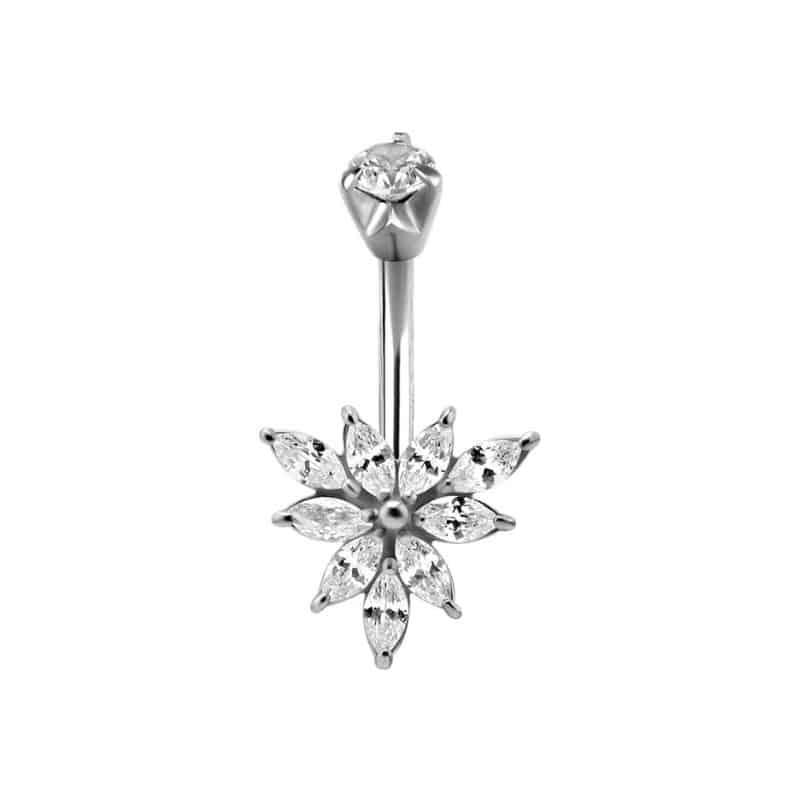 MARQUISE DOUBLE JEWELLED BANANA SET W. CUBIC ZIRCONIA