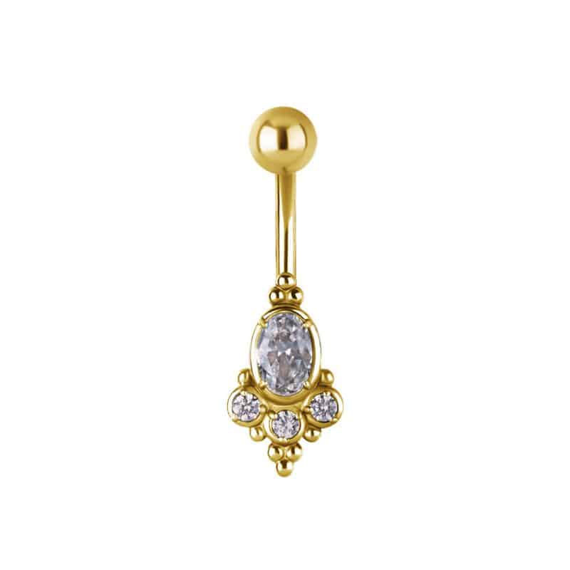 TRIBAL JEWELLED BANANA SET W. CUBIC ZIRCONIA