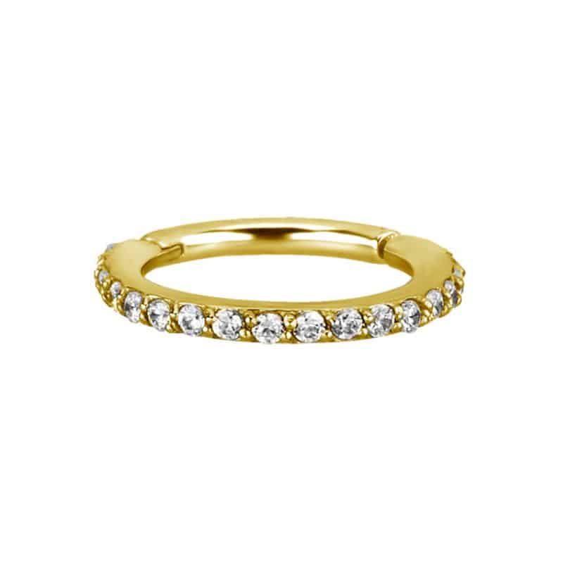 HINGED RING SET W. ZIRCONIA
