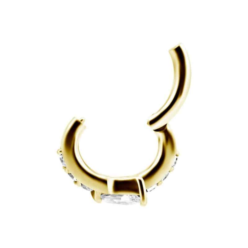 OVAL BELLY CLICKER SET W.CUBIC ZIRCONIA – Bild 5