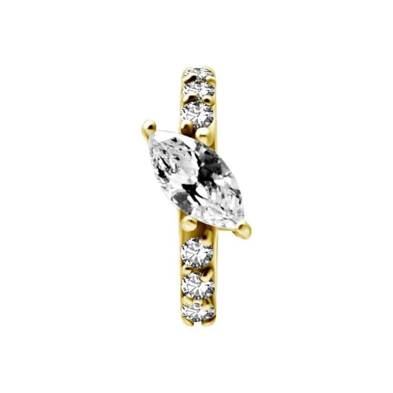OVAL BELLY CLICKER SET W.CUBIC ZIRCONIA – Bild 6