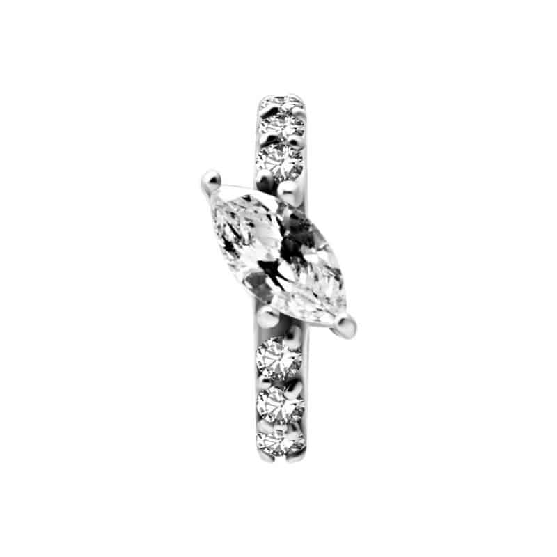 OVAL BELLY CLICKER SET W.CUBIC ZIRCONIA – Bild 3