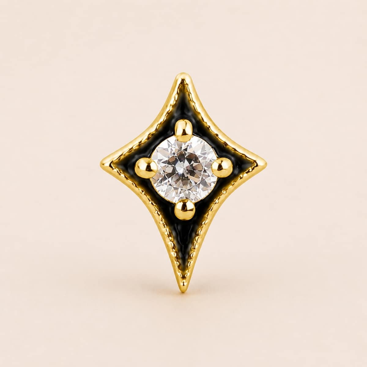 18K REAL GOLD INTERNAL ATTACHMENT SET WITH SWAROVSKI® ZIRCONIA