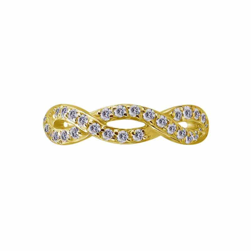 18K REAL GOLD HINGED INFINITY CONCH RING SET WITH PREMIUM ZIRCONIA – Bild 2