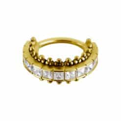 18K REAL GOLD HINGED SEGMENT RING SET WITH PREMIUM ZIRCONIA