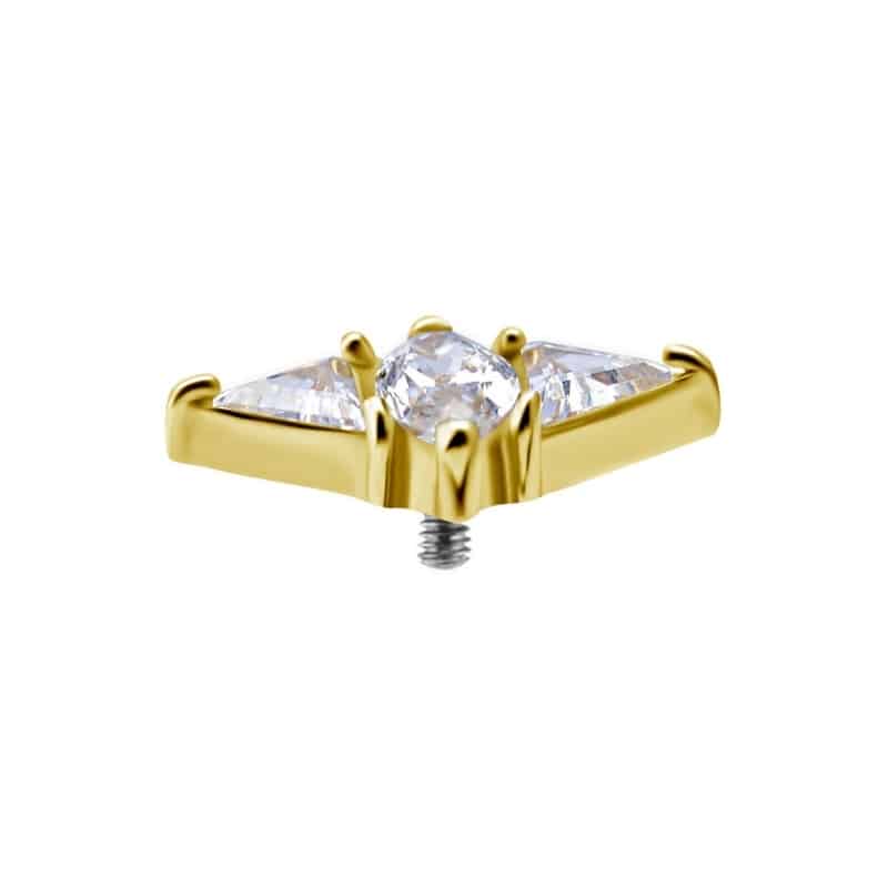 18K REAL GOLD INTERNAL ATTACHMENT SET WITH SWAROVSKI® ZIRCONIA – Bild 3