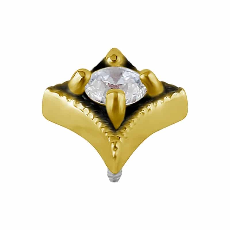 18K REAL GOLD INTERNAL ATTACHMENT SET WITH SWAROVSKI® ZIRCONIA – Bild 3
