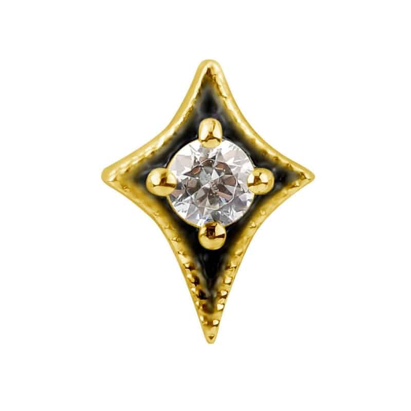 18K REAL GOLD INTERNAL ATTACHMENT SET WITH SWAROVSKI® ZIRCONIA – Bild 2