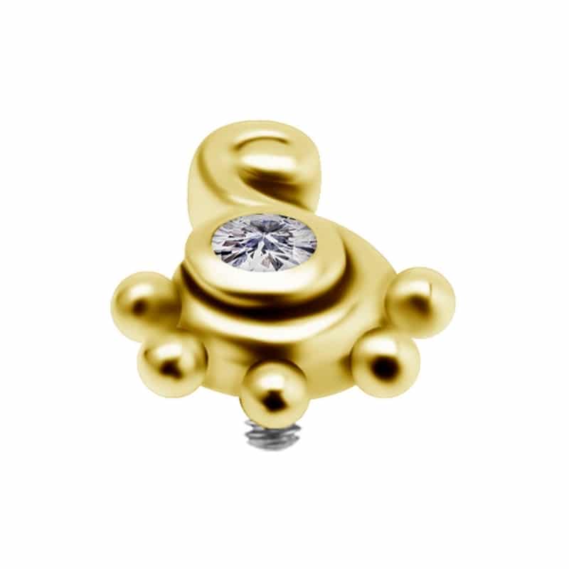 18K REAL GOLD INTERNAL ATTACHMENT SET WITH PREMIUM ZIRCONIA – Bild 2