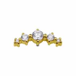 18K REAL GOLD INTERNAL ATTACHMENT SET WITH PREMIUM ZIRCONIA