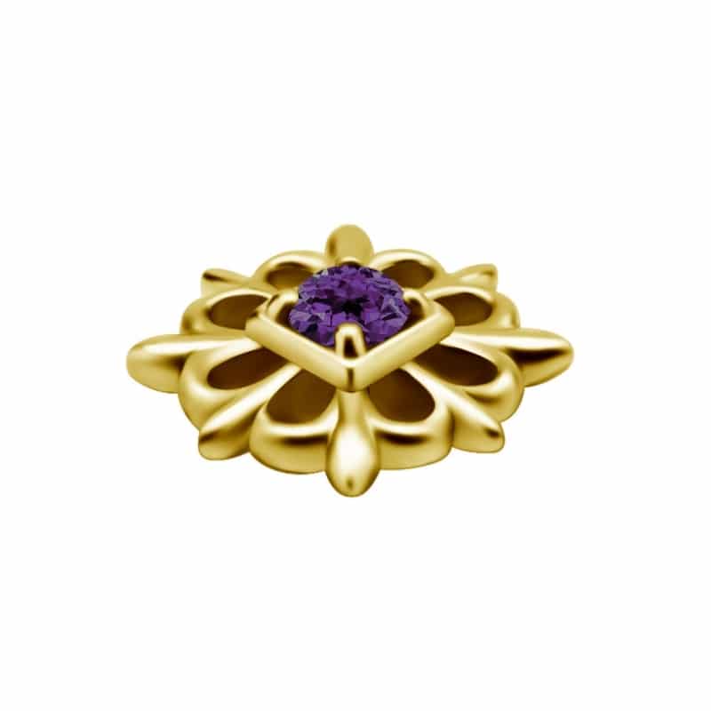 18K REAL GOLD INTERNAL MEDUSA ATTACHMENT SET WITH GENUINE AMETHYST – Bild 2
