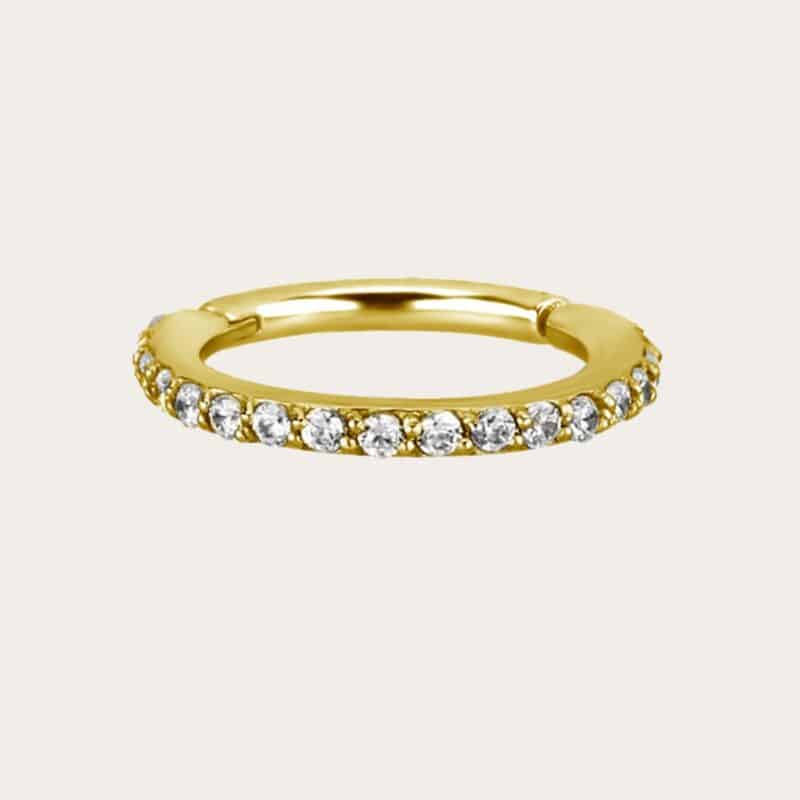 HINGED RING SET W. ZIRCONIA
